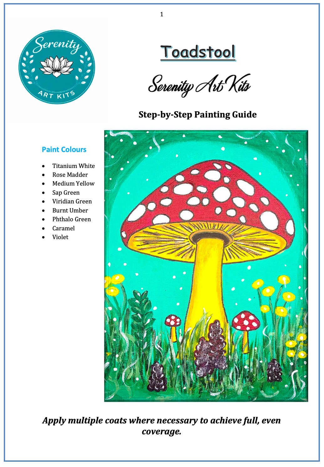 Toadstool Art Kit