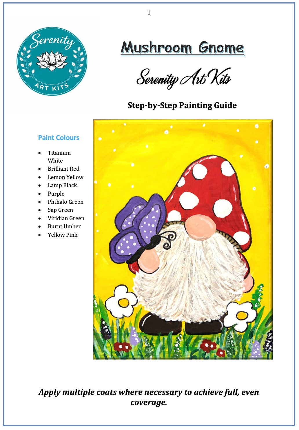 Mushroom Gnome Art Kit