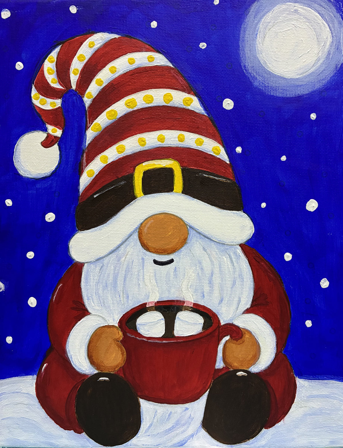 Hot Chocolate Gnome - Serenity Art Kits beginner painting kit