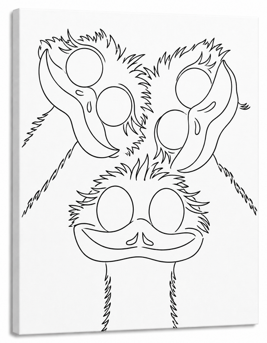 Cheeky Emu Trio Art Kit