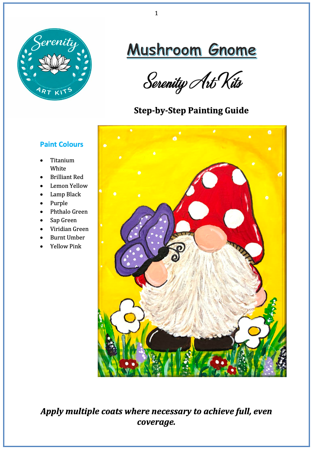 Mushroom Gnome Art Kit