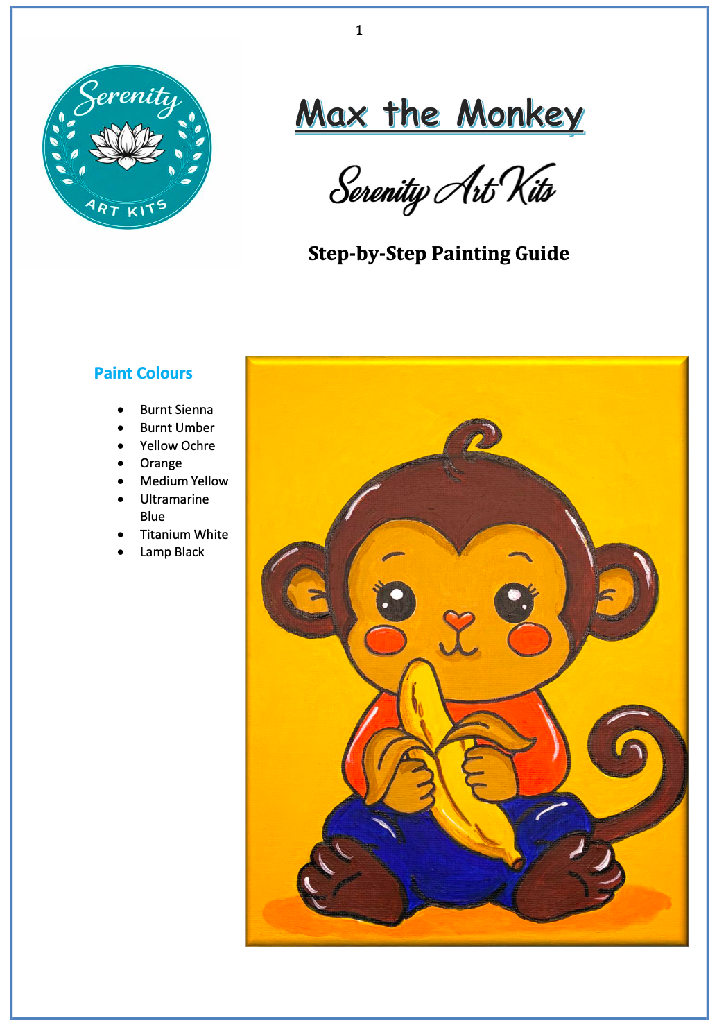 Max the Monkey Art Kit