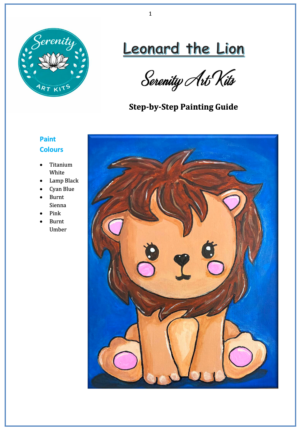 Leonard the Lion Art Kit