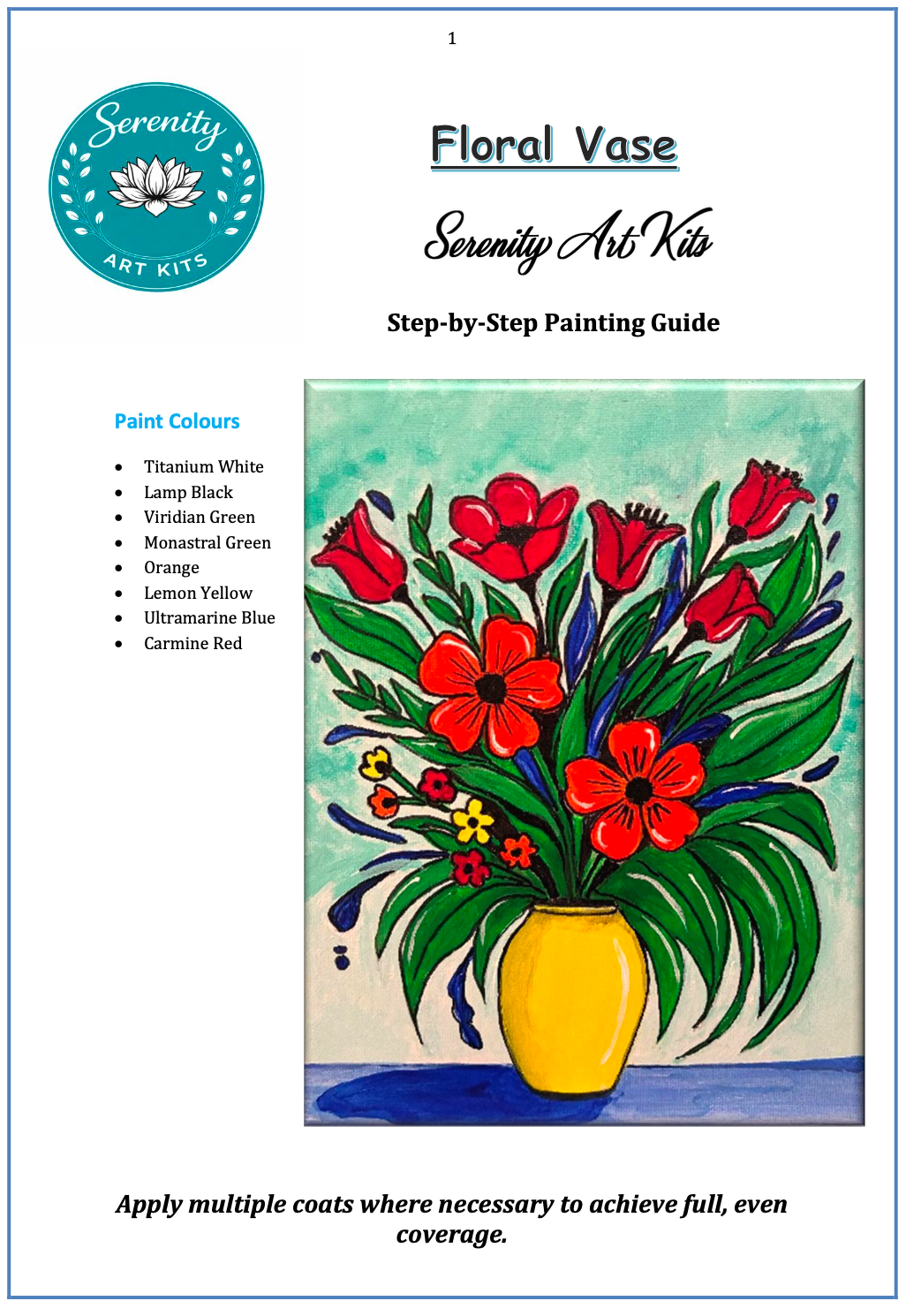 Floral Vase Art Kit