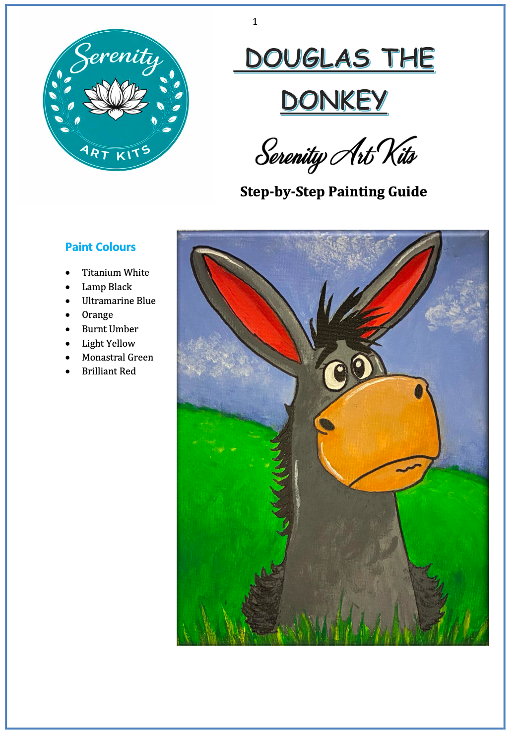 Douglas the Donkey Art Kit