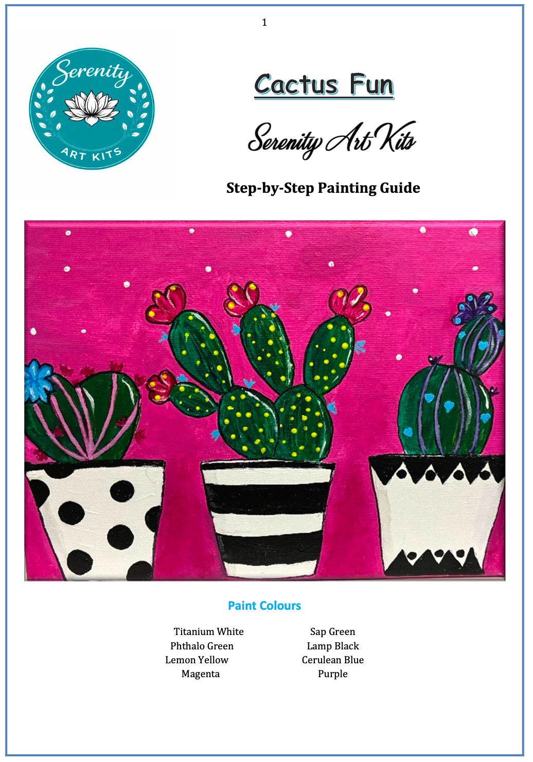 Cactus Fun Art Kit